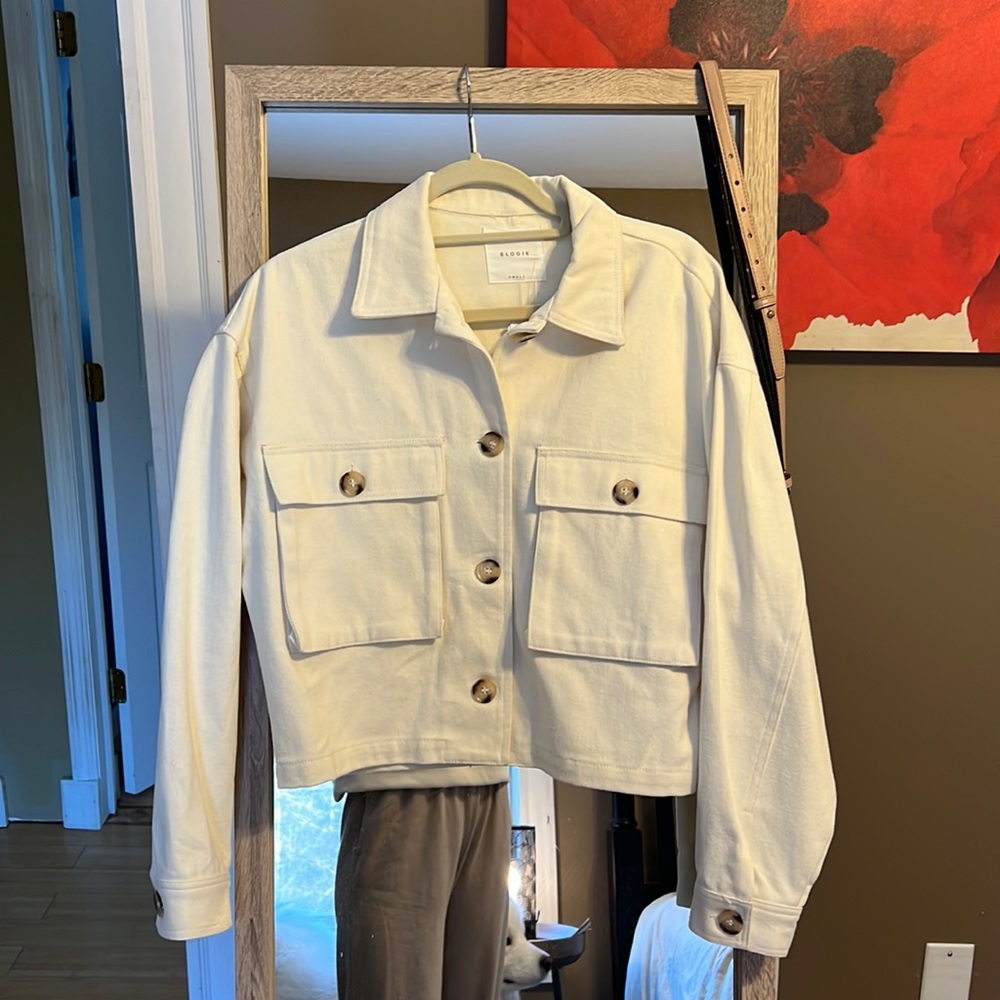 White Cropped Elodie Shaket